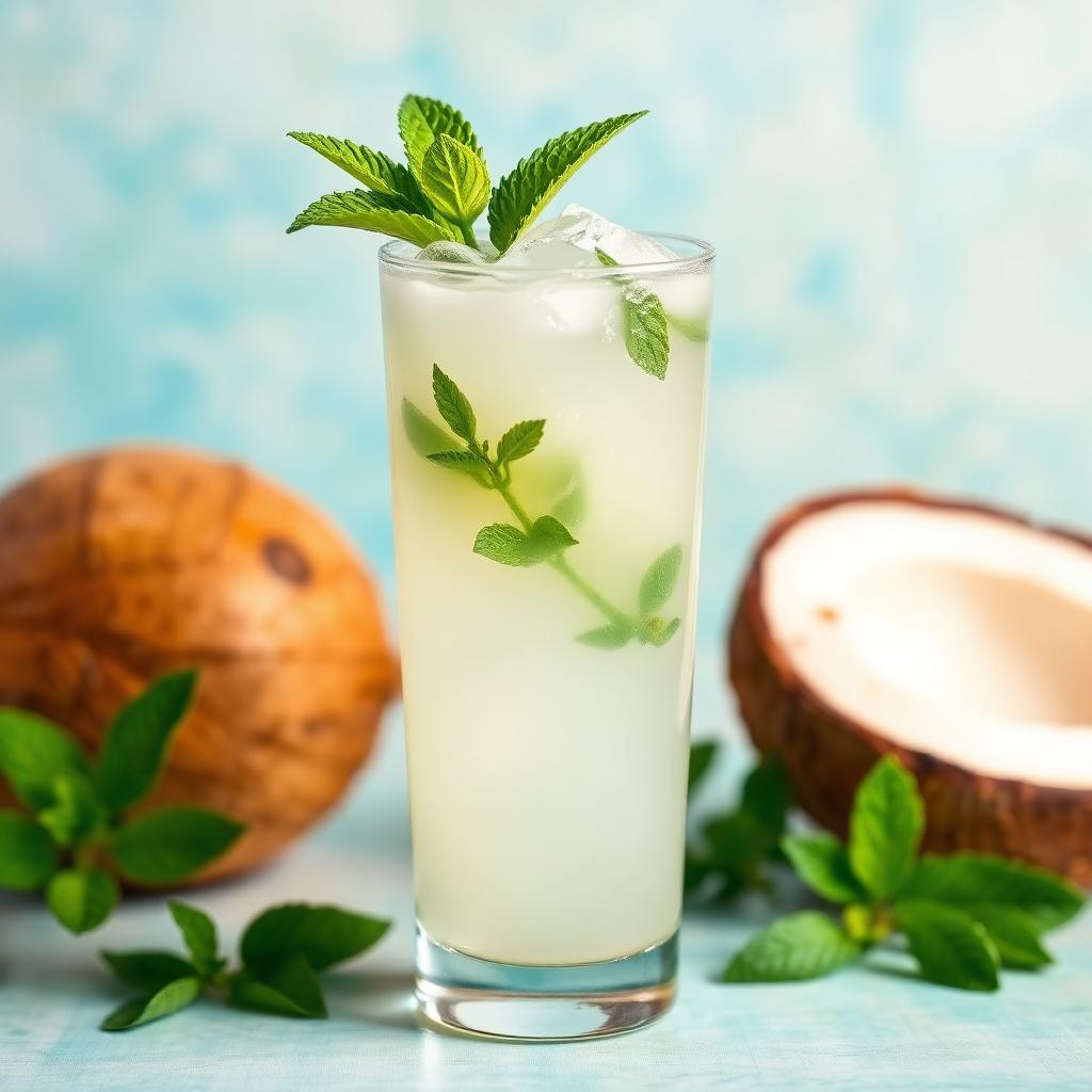 Coconut Water with Mint