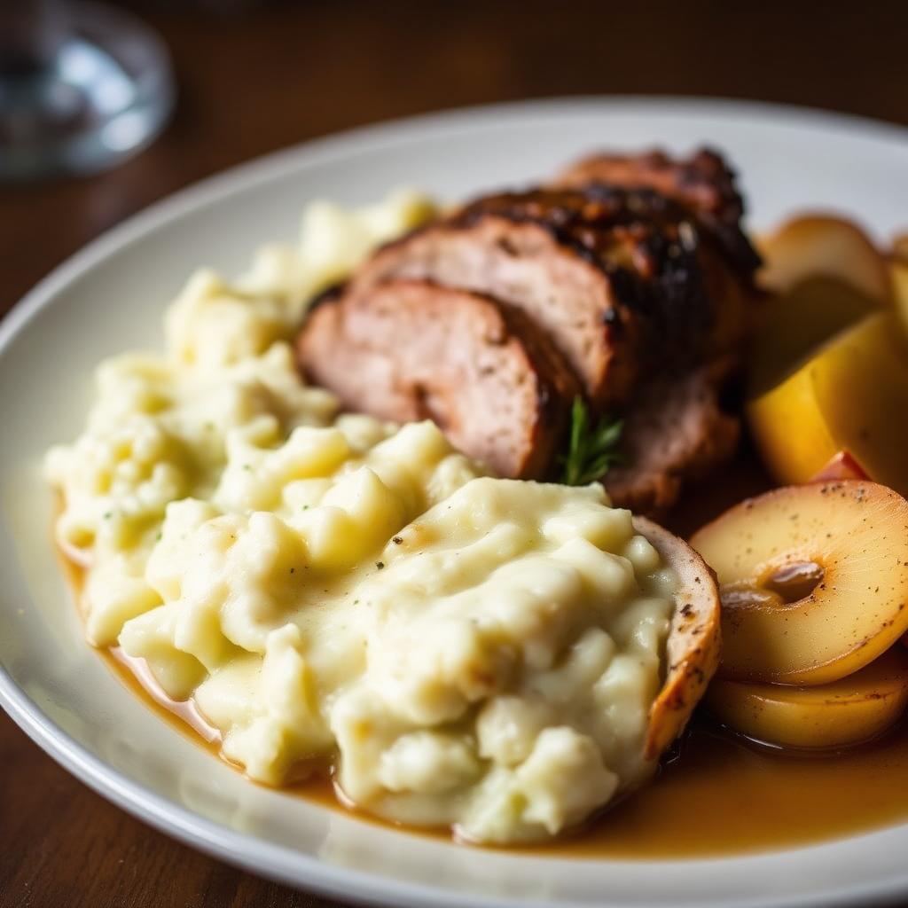Pork Tenderloin with Apple & Mash